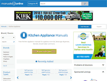 Tablet Screenshot of kitchen.manualsonline.com