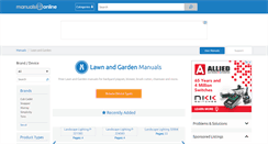 Desktop Screenshot of lawnandgarden.manualsonline.com